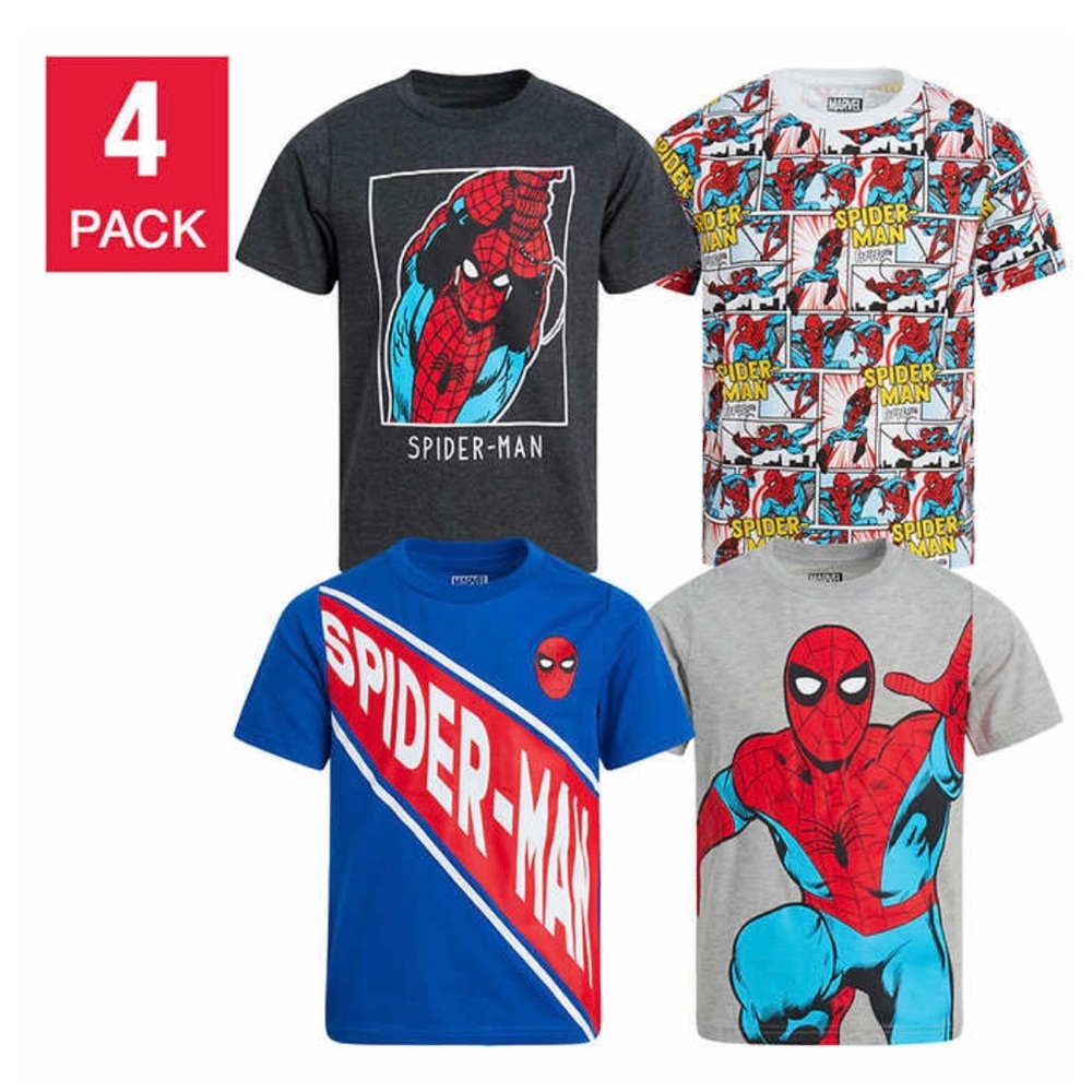 Marvel’s Spider Man Boy’s 4-Pack Tee Set